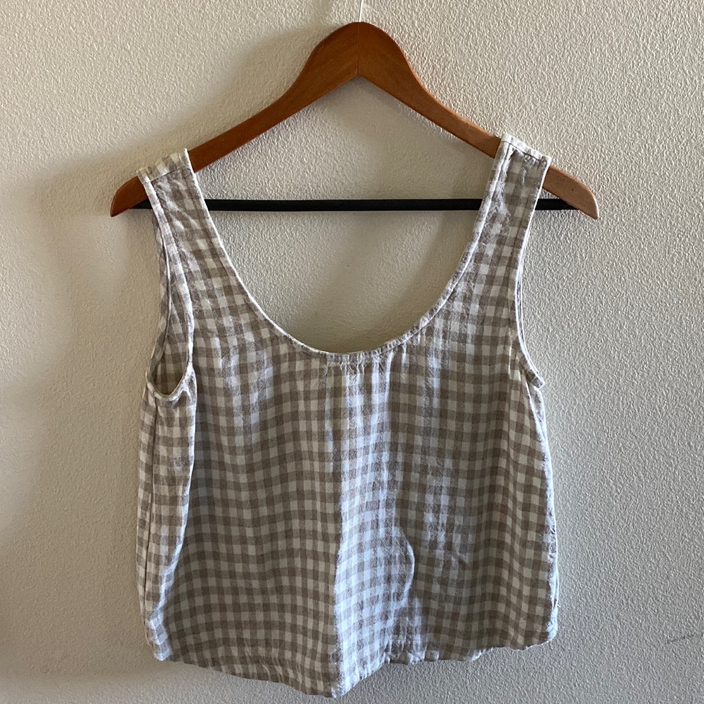 Rachel Pally Linen Blend Scoop Neck Tank, size XS